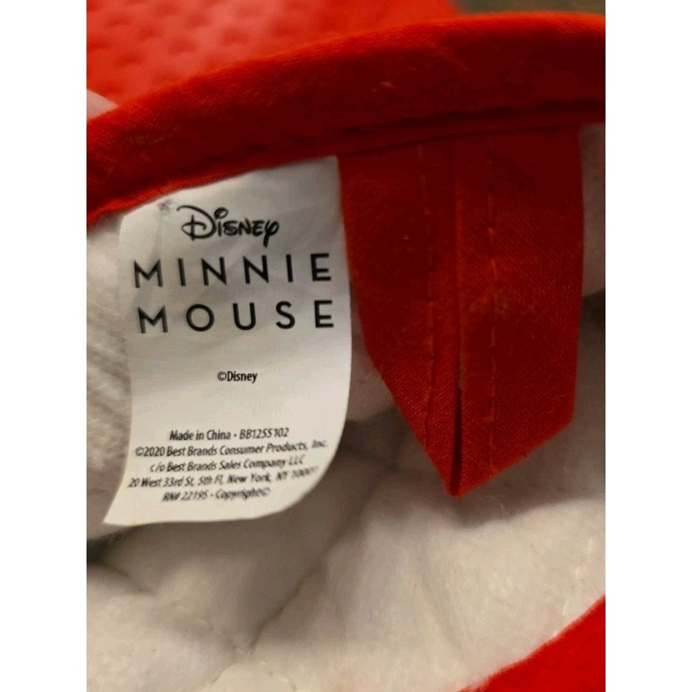 Disney Minnie Mouse Red Silicone Oven Mitt Gray Fabric Cuff Mickey Heads Texture - Picture 4 of 5